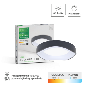 Smart plafonjera Green Tech 76W 3CCT s daljinskim upravljanjem | Tehdom