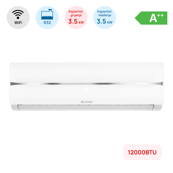 Klima Chigo 12000 BTU 3.5kW WiFi Inverter A++ R32 | Tehdom