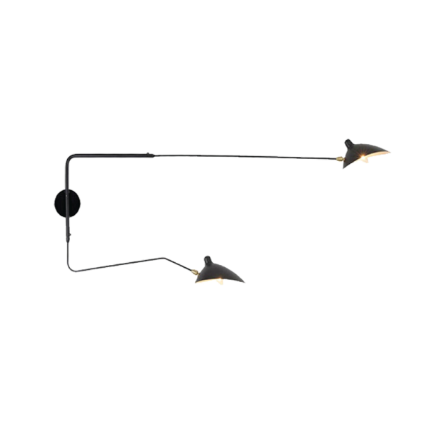 GREEN TECH Zidna lampa Green Tech, E14 x 2 kom, IP20, crna boja - GW85052-BK