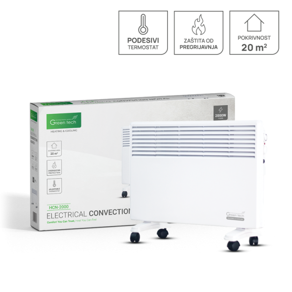 GREEN TECH Konvektorska grijalica Green Tech 2000W, električna - HCN-2000