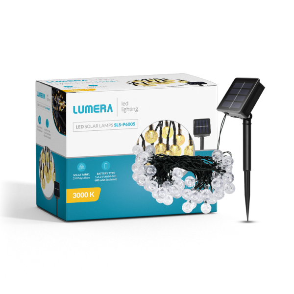 LUMERA LED solarne lampice Lumera Lighting 3000K, IP44, 9.5M, 50 lights - SLS-P6005
