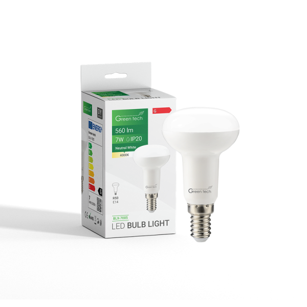 GREEN TECH LED žarulja Green Tech 7W, 4000K, E14, R50, IP20, Sanan chip - BLX-7005