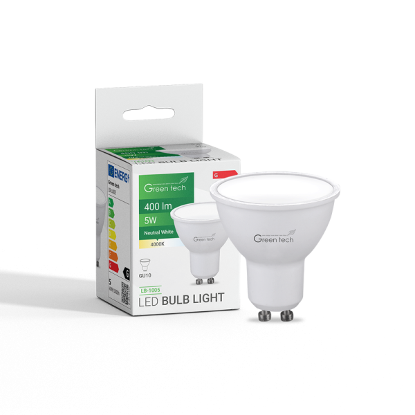 GREEN TECH LED žarulja Green Tech 5W, 4000K, GU10, IP20, Sanan chip - LB-1005
