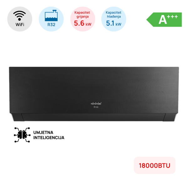 TOYOTOMI Klima TOYOTOMI Erai 356BV 5,1kW A+++, ALL DC Inverter, – 25°C ~ 50°C, HEPA 3+ - CTN/CTG-356BV