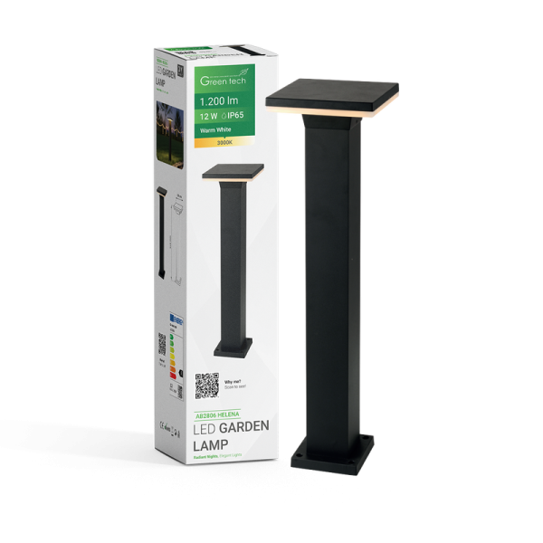 GREEN TECH LED vrtna svjetiljka Green Tech HELENA 12W, 3000K, IP65 - AB2806