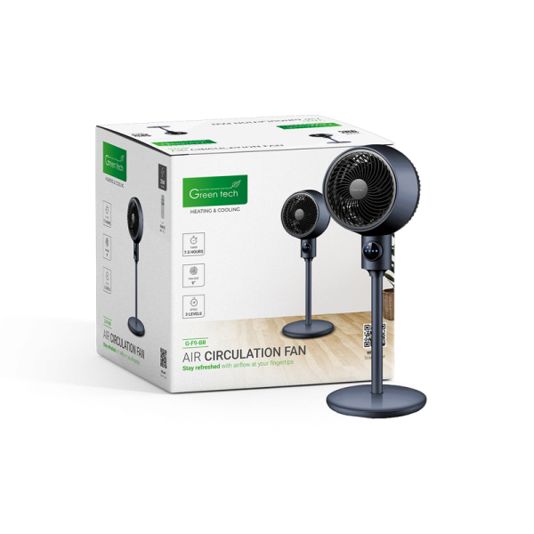 GREEN TECH Ventilator s postoljem Green Tech 35W, 9", timer - G-F9-BR