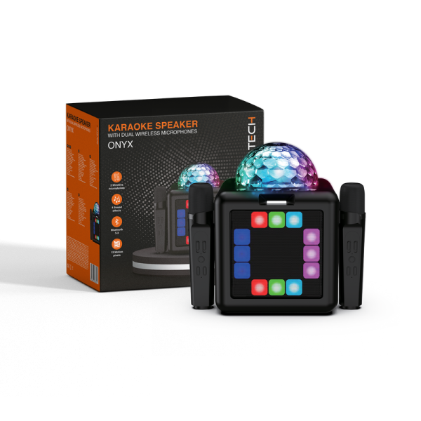 GIGATECH Zvučnik Gigatech ONYX (AUX/FM/bluetooth) karaoke s 2 wireless mikrofona