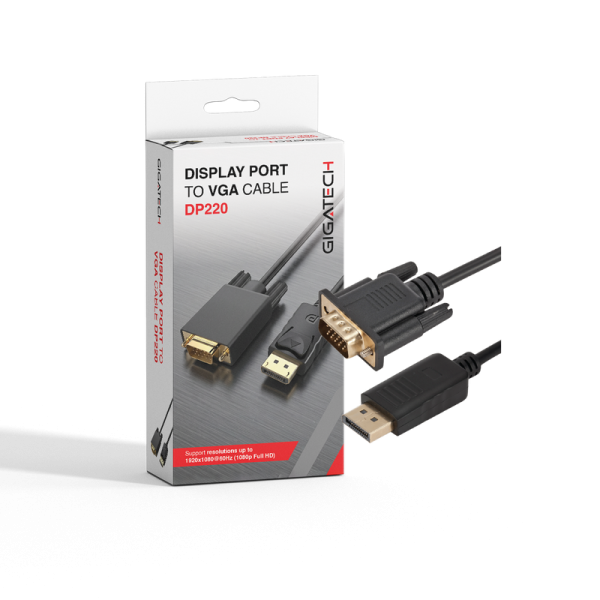 GIGATECH Kabel Gigatech Display Port na VGA 2m, Full HD - DP220