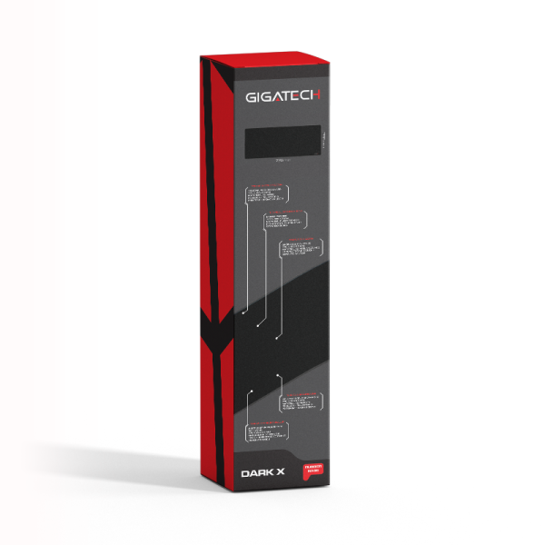 GIGATECH Podloga za miš Gigatech DARK X 770 x 295 x 3 mm gaming - DARK-X