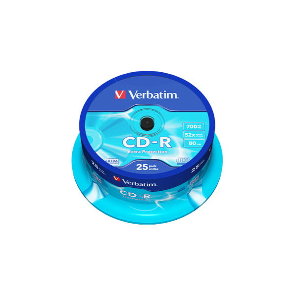 Verbatim CD-R Verbatim 700MB 52x, 25/1, spindle - 43432