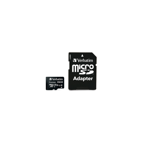 Verbatim Memorijska kartica MicroSDXC Verbatim 256GB, (C10) UHS-I, sa adapterom,premium - 44087