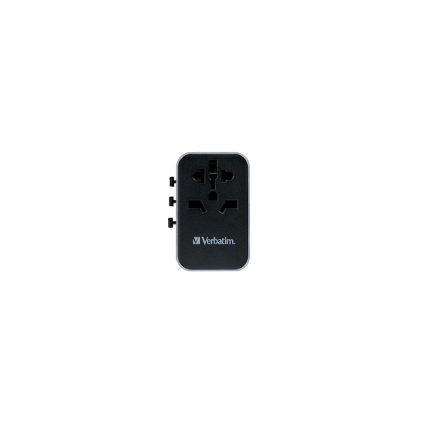 Verbatim Putni adapter Verbatim, univerzalni, USB-C PD, USB-C QC, 3 x USB-A, UTA-04 - 49546