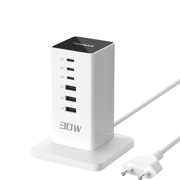 Tessan Produžni kabel Tessan TS-CS04, 3x USB-A, 3x USB-C, 2m, 15W