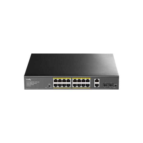 Cudy Switch Cudy GS10108PS2, 16-Portni, PoE+, 2x gigabit uplink, 2x gigabit SFP, 200W - GS1018PS2