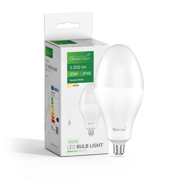 GREEN TECH LED žarulja Green Tech 30W, 4000K, E27, B90, Flux: 3000 lm, IP40, Epistar chip - BLX-6162
