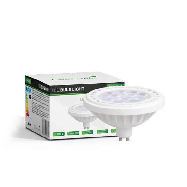 GREEN TECH LED žarulja Green Tech 15W, 4500K, GU10, AR111, Flux: 1200 lm, IP20, San`an chip - BLX-6246