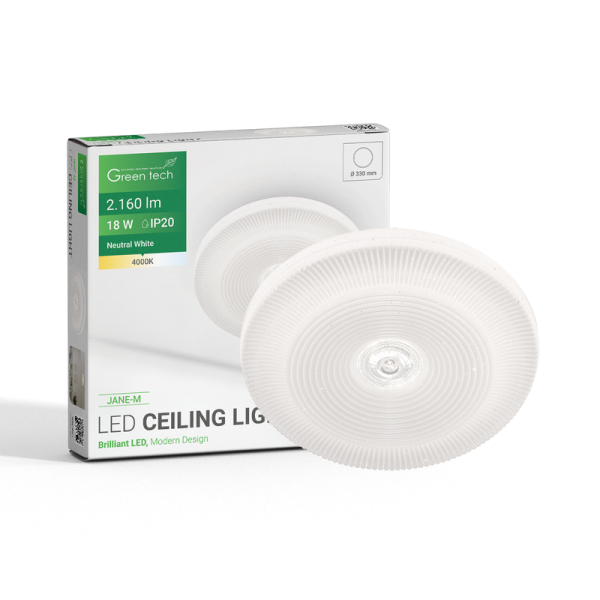GREEN TECH LED plafonjera Green Tech 18W, 4000K, fi 33cm - JANE-M