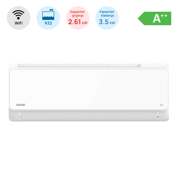 TOYOTOMI Klima TOYOTOMI Ora 12Q25INV 3,5 kW A++, Inverter, -15°C ~ 48°C - OTN/OTG-12Q25INV