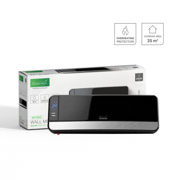 GREEN TECH Zidna PTC grijalica Green Tech 2000W, s timerom, električna - KPT-5207L