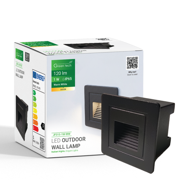 GREEN TECH LED vanjska zidna svjetiljka Green Tech 1W, 3000K, IP65 - JF01S-1W-WW