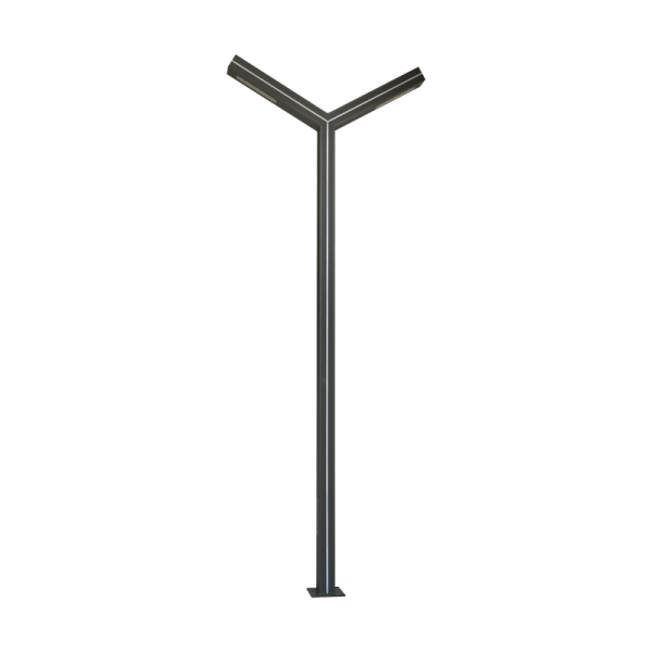 GREEN TECH LED ulična svjetiljka Green Tech sa stupom, 2 x 30W, 4000K + zelena, 4 m - GT-UL002C3