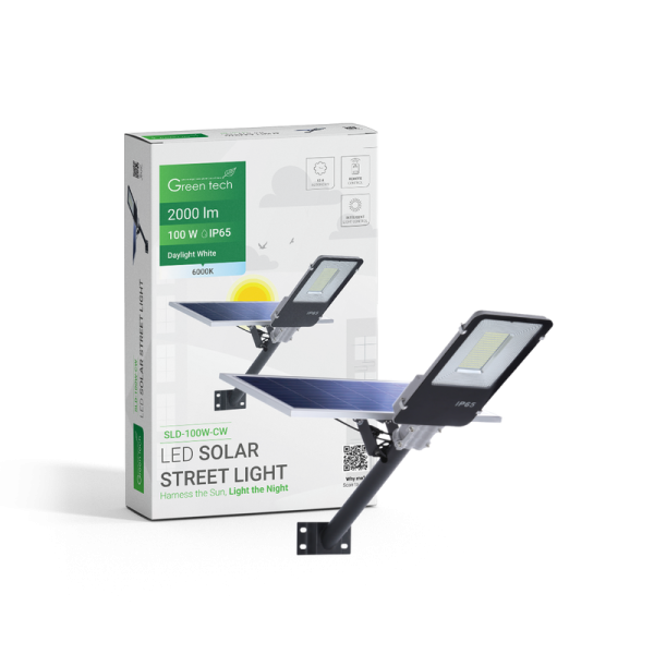 GREEN TECH LED ulična svjetiljka Green Tech 100W, 6000K, IP65, solar - SLD-100W-CW