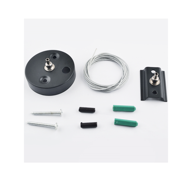 GREEN TECH Ovjes za šinsku rasvjetu Green Tech crna boja, duljina 2 m - WD01-2-BK